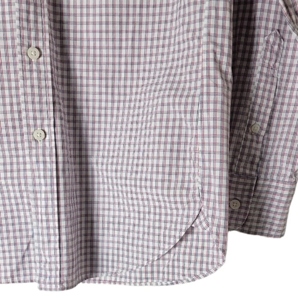 Thompson Shirtings by J. Crew 80's 2 ply men button down plaid shirt size small